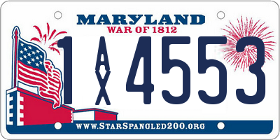MD license plate 1AX4553