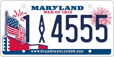 MD license plate 1AX4555