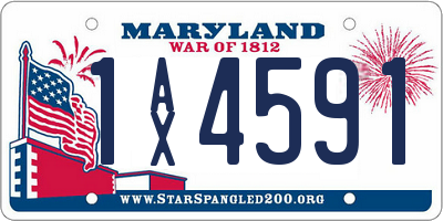 MD license plate 1AX4591