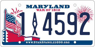 MD license plate 1AX4592