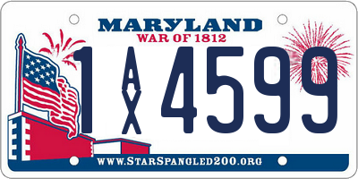 MD license plate 1AX4599
