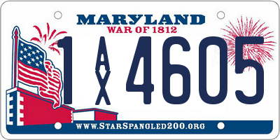 MD license plate 1AX4605