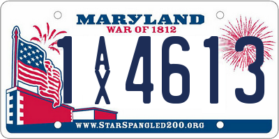 MD license plate 1AX4613