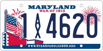 MD license plate 1AX4620