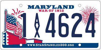 MD license plate 1AX4624