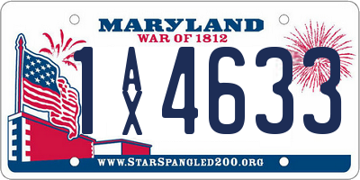 MD license plate 1AX4633
