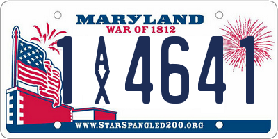 MD license plate 1AX4641