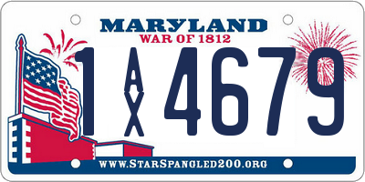 MD license plate 1AX4679