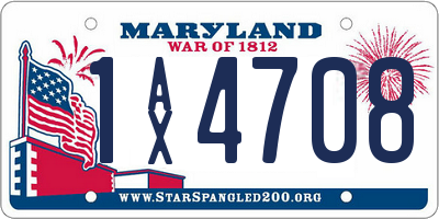 MD license plate 1AX4708