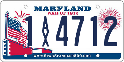 MD license plate 1AX4712