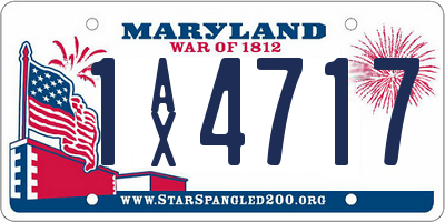 MD license plate 1AX4717