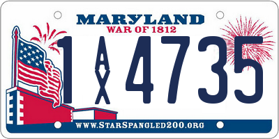 MD license plate 1AX4735