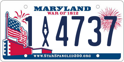 MD license plate 1AX4737