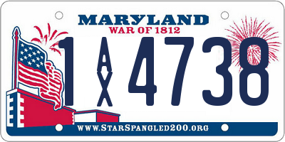 MD license plate 1AX4738