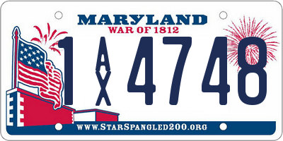 MD license plate 1AX4748