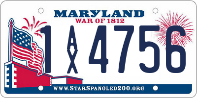 MD license plate 1AX4756