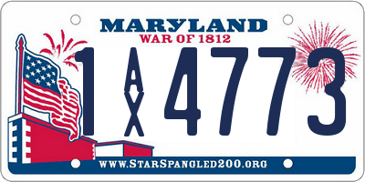 MD license plate 1AX4773