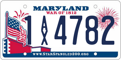 MD license plate 1AX4782