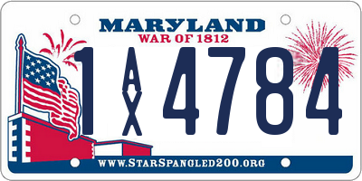 MD license plate 1AX4784