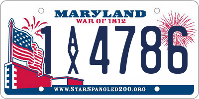 MD license plate 1AX4786