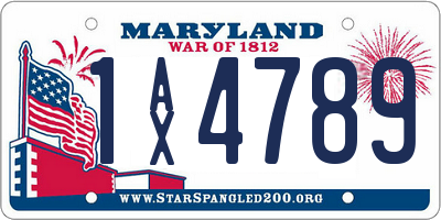 MD license plate 1AX4789