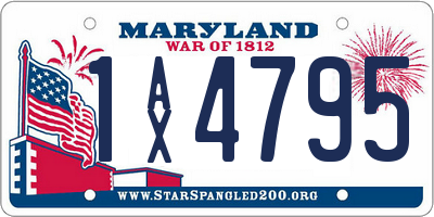 MD license plate 1AX4795