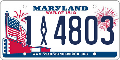 MD license plate 1AX4803