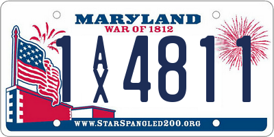 MD license plate 1AX4811