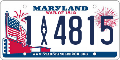 MD license plate 1AX4815
