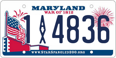 MD license plate 1AX4836