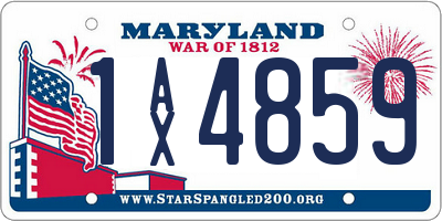 MD license plate 1AX4859