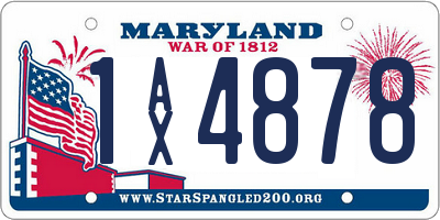 MD license plate 1AX4878