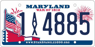 MD license plate 1AX4885
