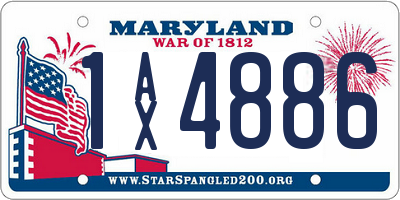 MD license plate 1AX4886