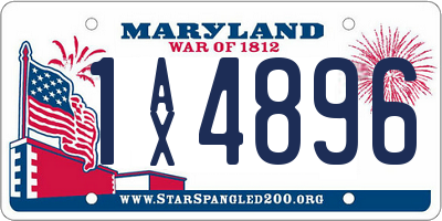 MD license plate 1AX4896