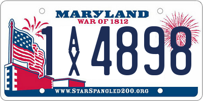 MD license plate 1AX4898