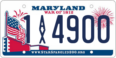 MD license plate 1AX4900