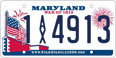 MD license plate 1AX4913