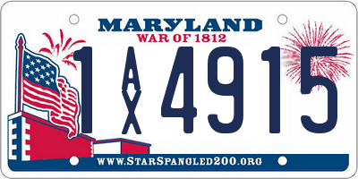 MD license plate 1AX4915