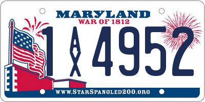 MD license plate 1AX4952