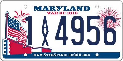 MD license plate 1AX4956