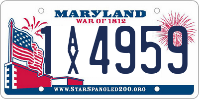 MD license plate 1AX4959