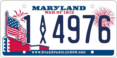 MD license plate 1AX4976