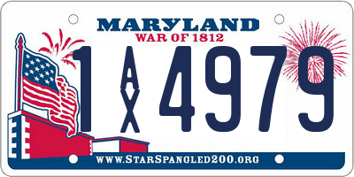 MD license plate 1AX4979
