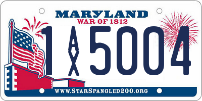 MD license plate 1AX5004