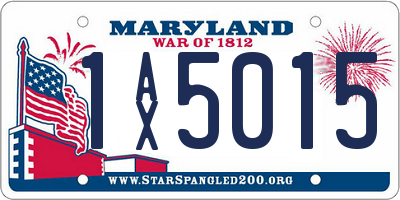 MD license plate 1AX5015