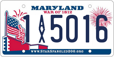 MD license plate 1AX5016
