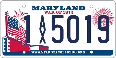 MD license plate 1AX5019