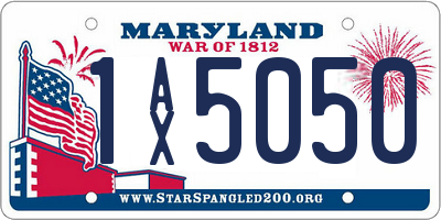 MD license plate 1AX5050