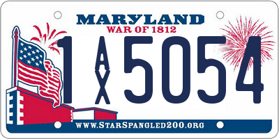 MD license plate 1AX5054